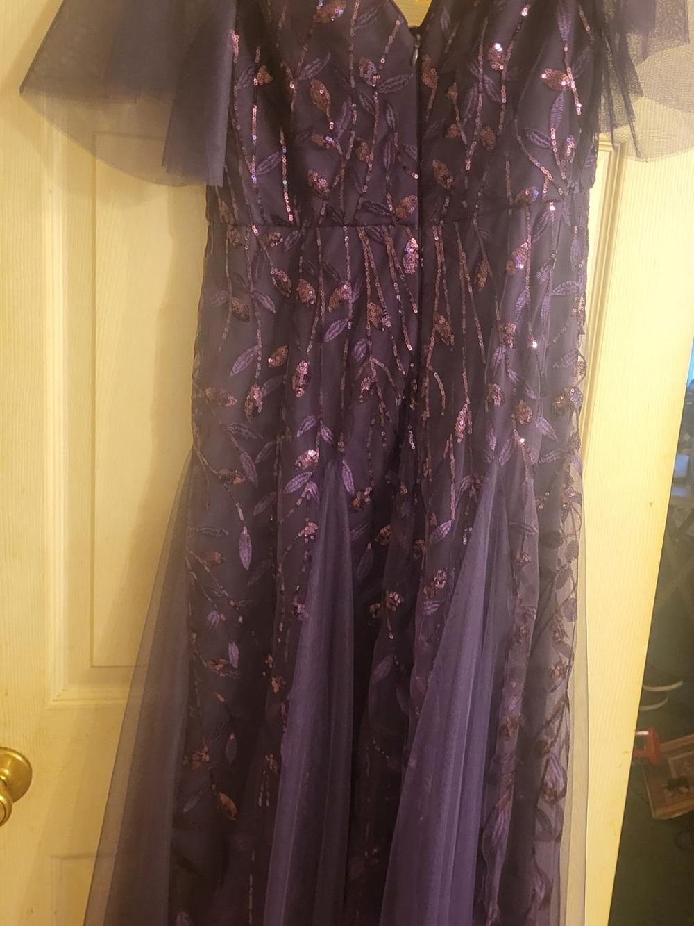 Purple mother of the bride dress